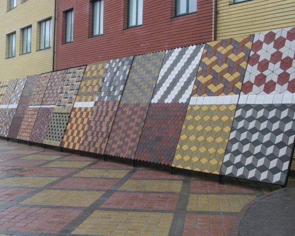 Плитка уличная цветная