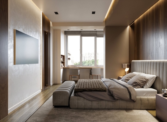 Contemporary cozy Bedroom