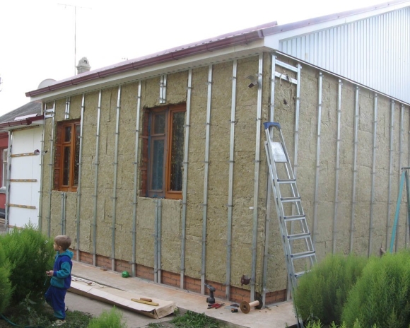 Обрешетка под сайдинг с утеплителем Rockwool