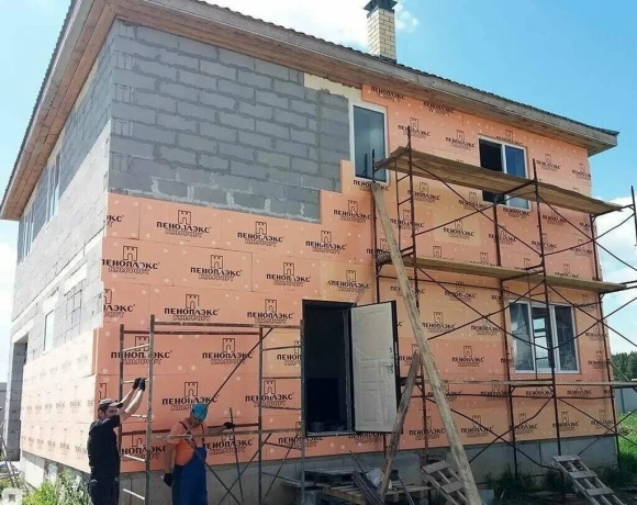 Теплоизоляция фасада пеноплекс