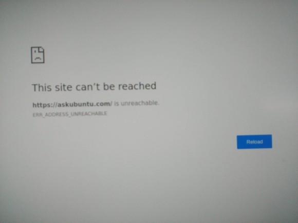 This site can't be reached