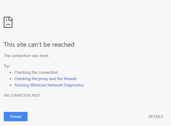 Connection failed ошибка