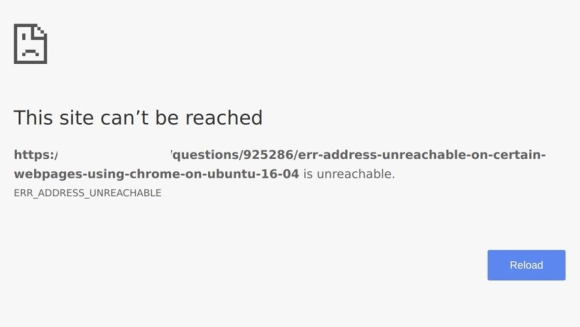 Err address unreachable