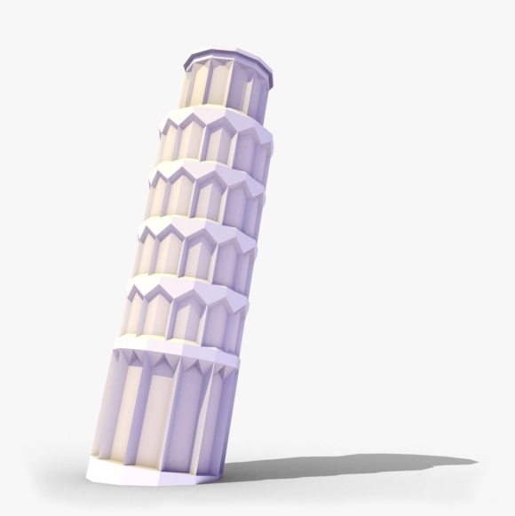 Пизанская башня Low Poly