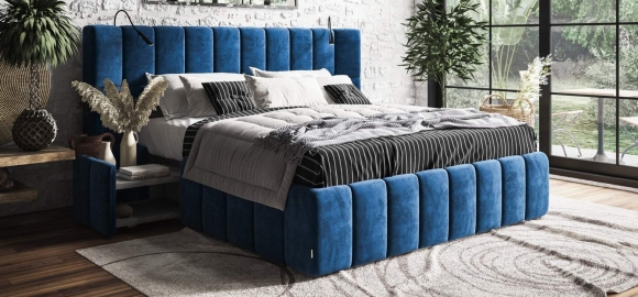Кровать Boss Dream велюр Monolit синий