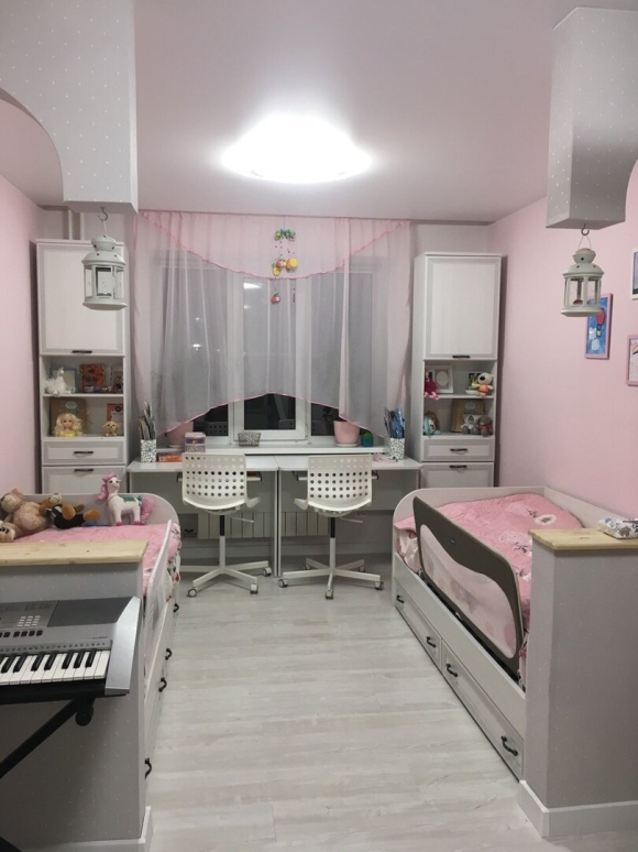 Дизайн детской для двух девочек