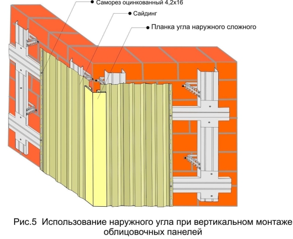 Шаг крепления профиля под металлосайдинг