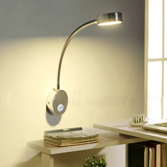 Бра Gooseneck pelle Wall Lamp