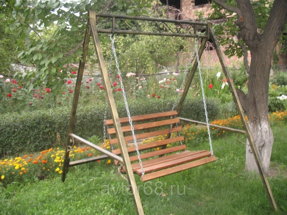 Качели садовые своими руками
