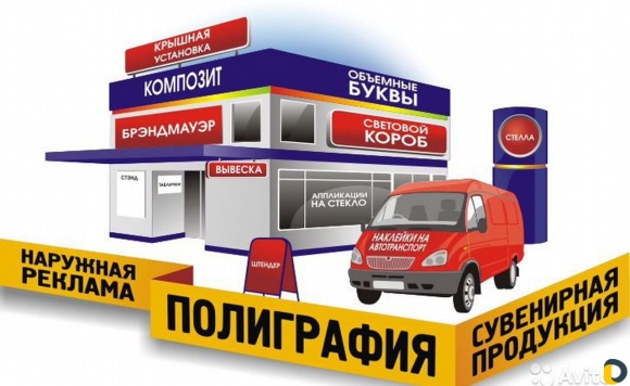 Наружная реклама полиграфия