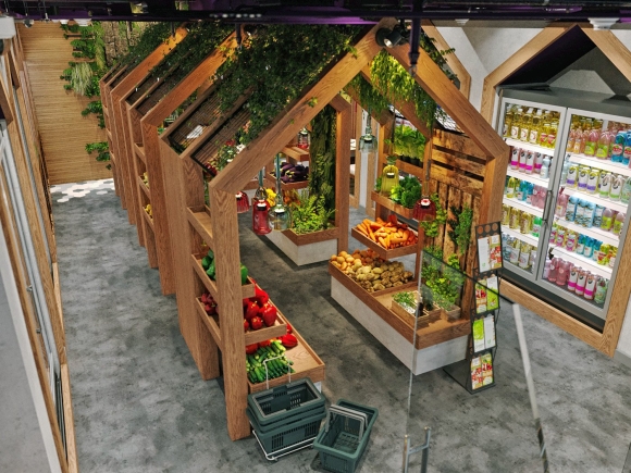 Интерьер продуктового магазина