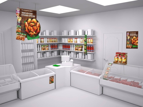 Витрина продуктового магазина