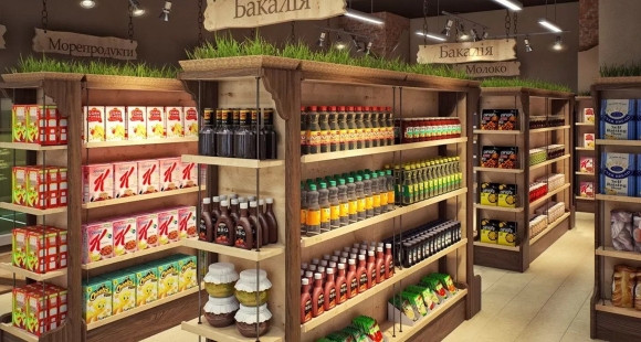 Интерьер продуктового магазина