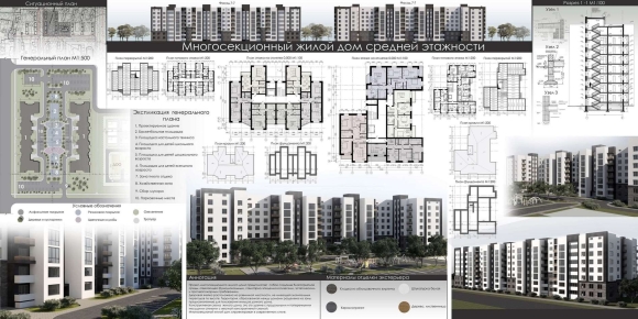 Дом средней этажности проект МАРХИ