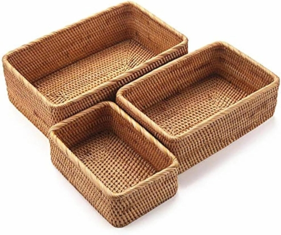 Корзина из ротанга прямоугольная