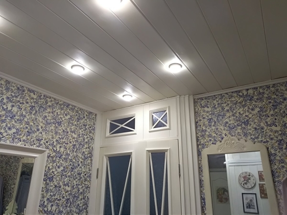 Пластиковые панели на потолок в прихожей