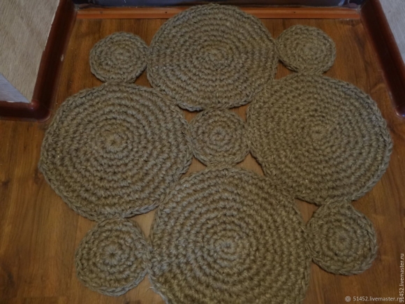 Сканди коврик из джута