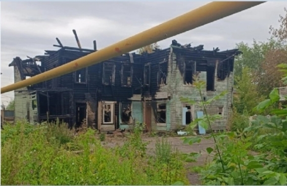 Фото сгоревшего дома