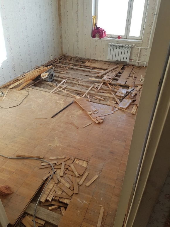 Деревянный пол в хрущевке