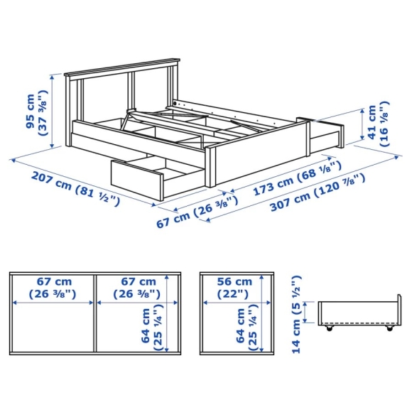 Кровать ikea СОНГЕСАНД
