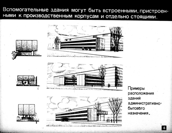 Вспомогательные здания и помещения промышленных зданий