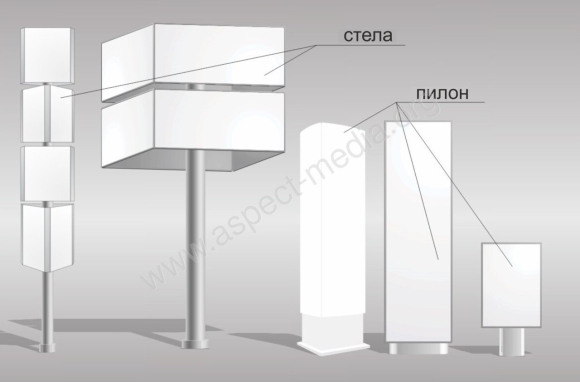 Рекламные Стеллы и пилоны