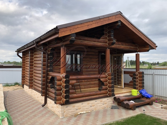 Баня оцилиндрованное бревно