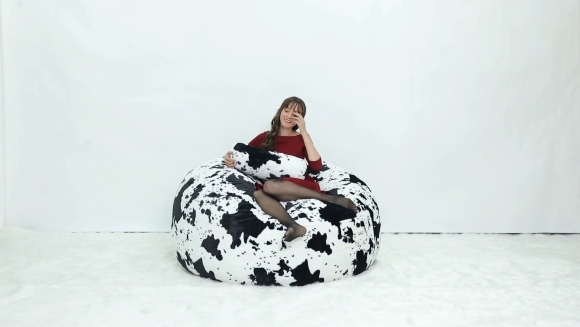 Кресло мешок Round Bean fur