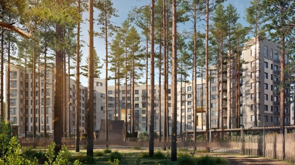 Жилой комплекс в лесу