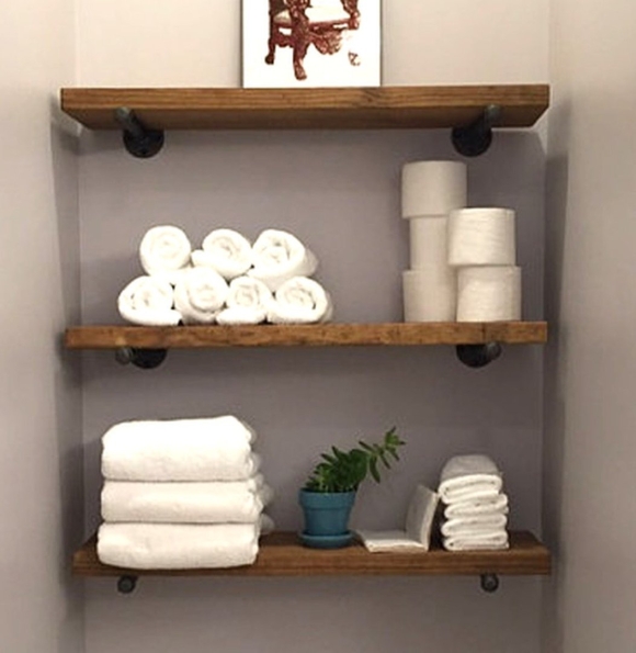 Floating Shelves for Bathroom Wall