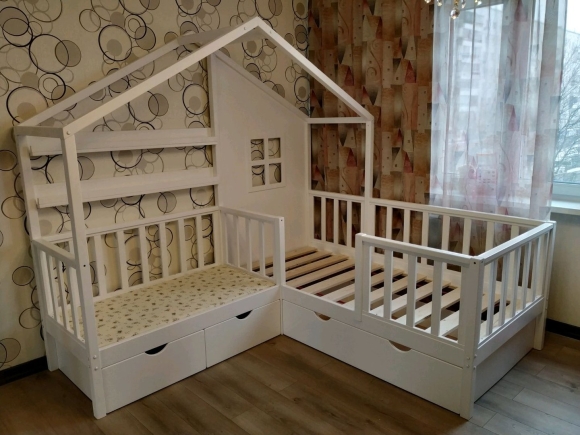 Кровать домик угловой Fairyland