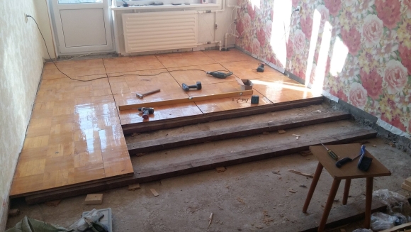 Деревянный пол на лагах в квартире