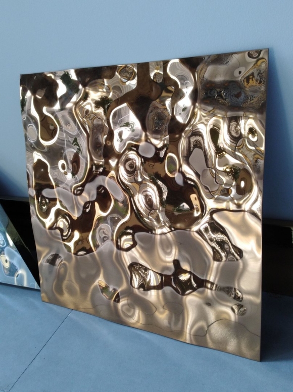 Mirror Ceiling Panel Water Ripple Embossed Baku
