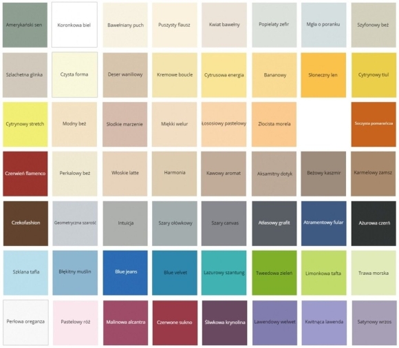 Колеровка краски Dulux палитра