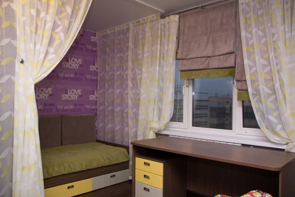 Шторы в детскую комнату до подоконника