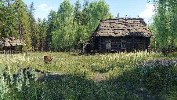 Проект избы в лесу