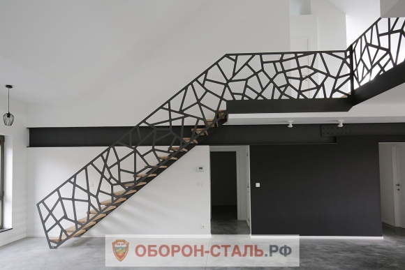 Ограждение лестницы в стиле лофт