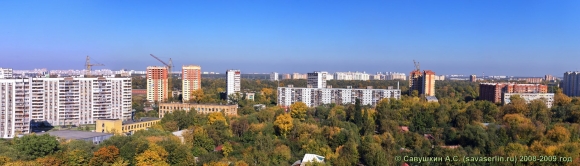 Панорама города вид из окна