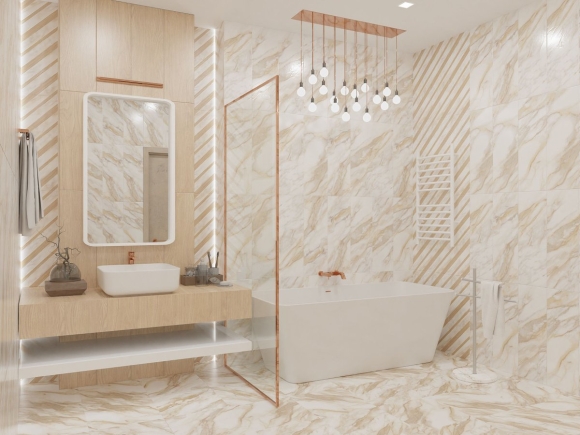 Плитка eletto ceramica calacatta oro struttura