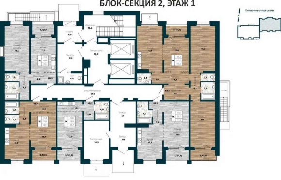 Планировка квартиры ЖК Галактика Новосибирск