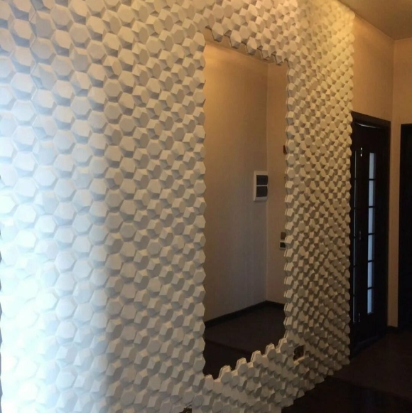 Гипсовые стеновые панели соты Hexagon