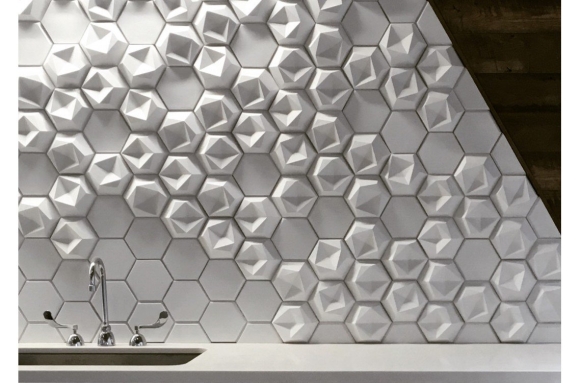 Гипсовые стеновые панели соты Hexagon