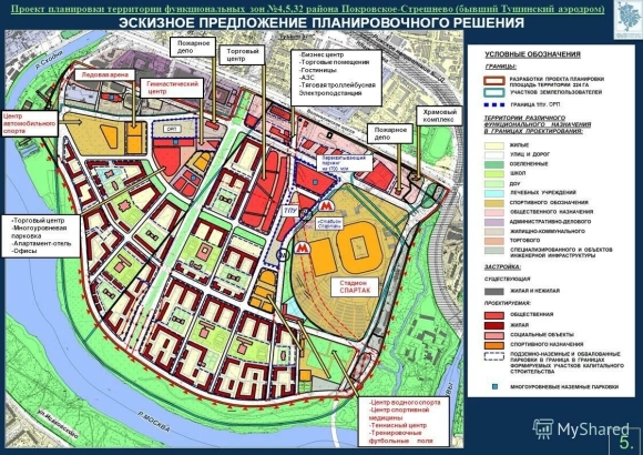План застройки аэродрома Тушино