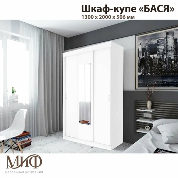 Шкаф купе Бассо интерьер центр