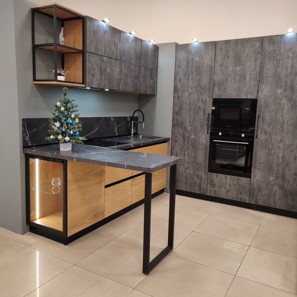 Кухни из пластика Synchrowood дуб Сантана идеи