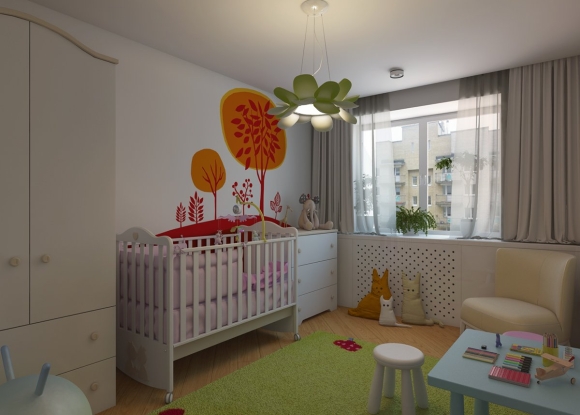 Планировка комнаты для новорожденного
