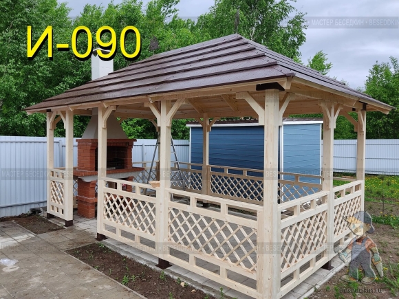 Беседка из дерева открытая Краус цена