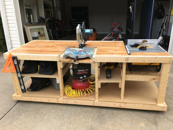 Блочный верстак woodworker