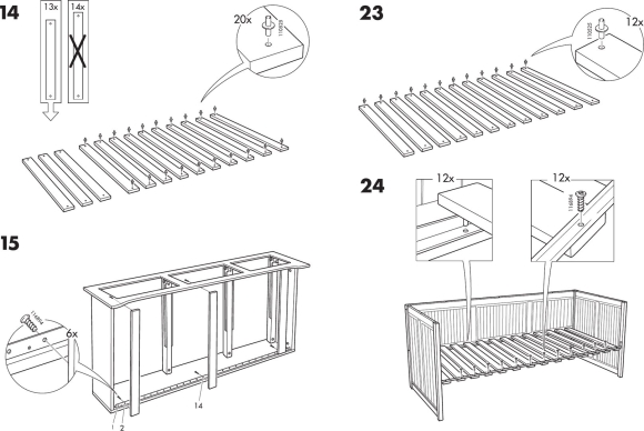 Ikea hemnes кровать схема сборки