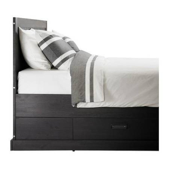 Кровать ikea с ящиками выдвижными Фьелл